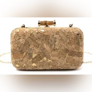 NEW BC BAG Cork and flecks of gold clasp
